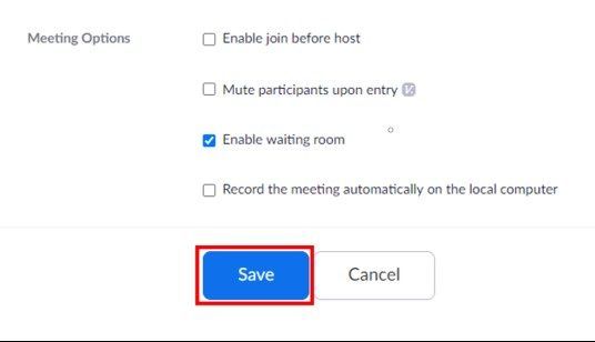 Browser client settings set and Save highlighted