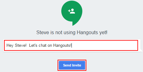 How to invite a person to be a Google Hangouts contact