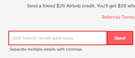 How to refer people to Airbnb via email