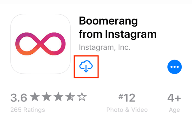 Download and launch the Boomerang app