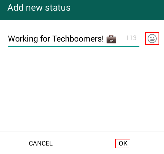 Creating a custom WhatsApp status