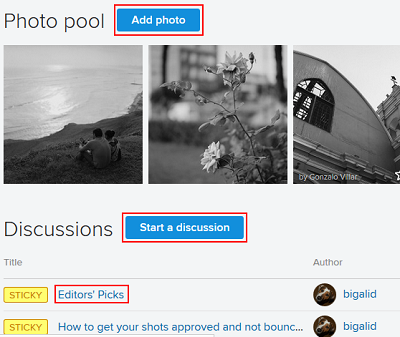 Follow other Flickr users