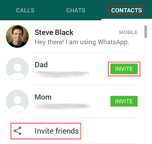 Add WhatsApp contacts