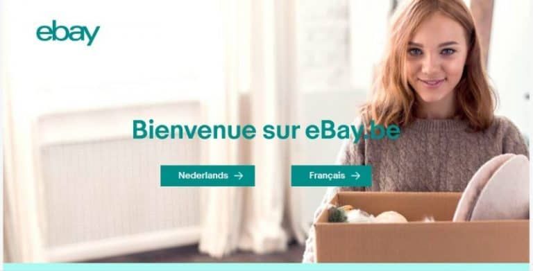 eBay Belgium homepage