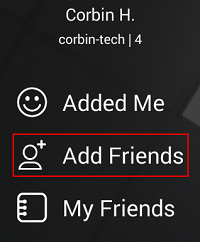 Snapchat Add Friends button