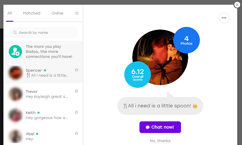 View Badoo messages from other users