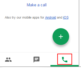 How to start a phone call in Google Hangouts