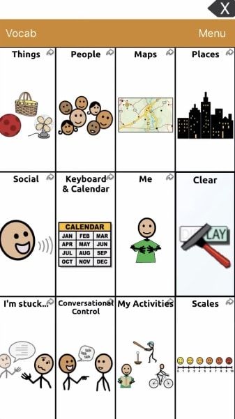 TouchChat HD vocab screen