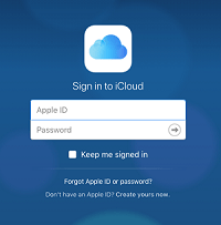 Signing into iCloud