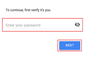 Enter current password