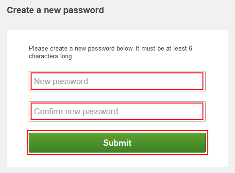 Form for resetting your Hulu password