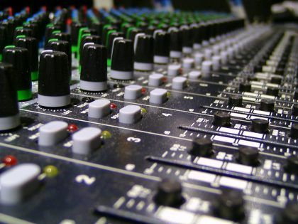 Audio mixer, representing controls for audio quality