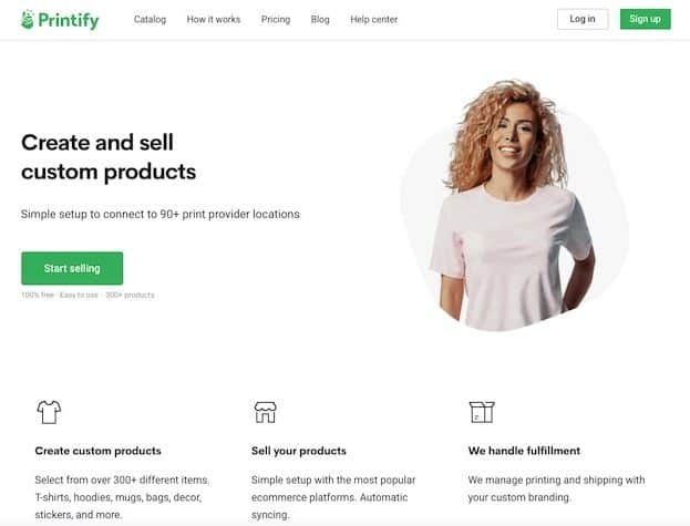 Printify homepage