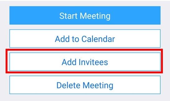 Android meeting add invitees button