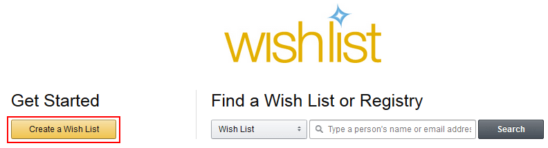 Create an Amazon Wish List