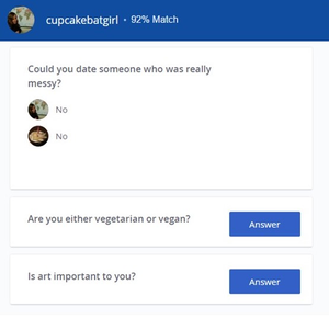 Answering OkCupid questions