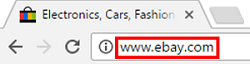 eBay website in browser