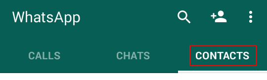 Viewing your WhatsApp contacts