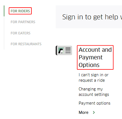 Payment help for Uber account