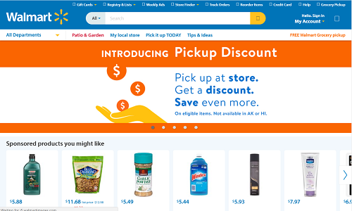 Walmart homepage