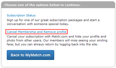 Choose to permanently remove profile