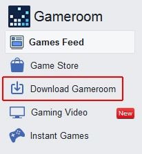 Go to the download page for Facebook Gameroom