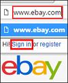 Sign into eBay account