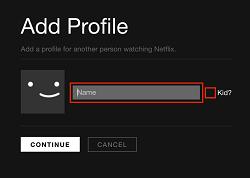 Enter information about profile user