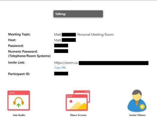 Desktop app with participant in meeting