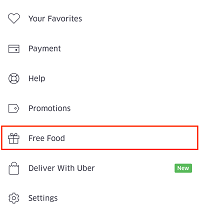 Get Free Food on Uber Eats