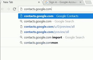 Google Contacts sign in