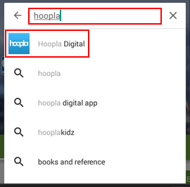 Searching for the Hoopla app