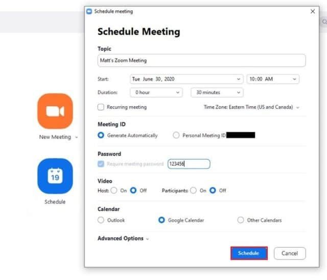 Finish scheduling a meeting