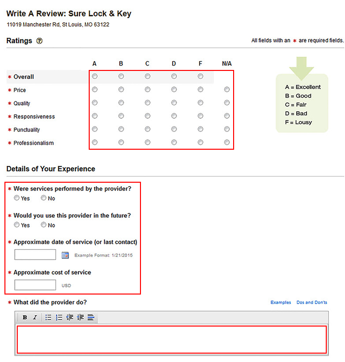 How to write a review of a business on Angie's List