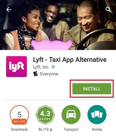 Download the Lyft app and sign up