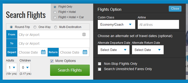 Priceline booking page