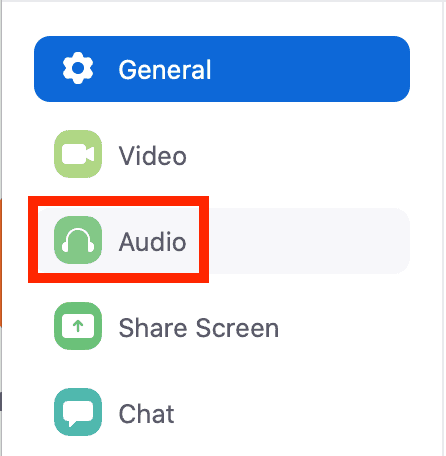 Audio settings icon