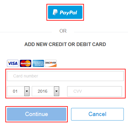 Adding your billing details on StubHub