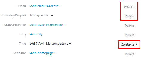 Checking and changing how private your Skype profile info is