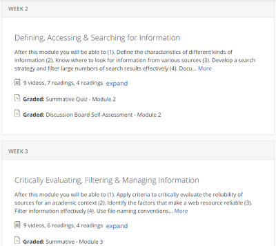 Coursera course offerings