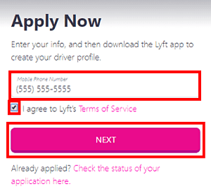 Enter mobile phone number