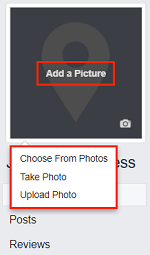 Add a Picture button for profile picture