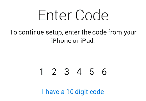 Enter code