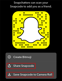 Share or save Snapcode