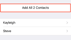 Add all Contacts button