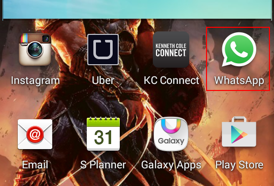 Launching the WhatsApp app