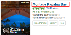 Click on any hotel name to view it in more detail