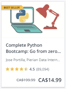 An individual online course that's on sale