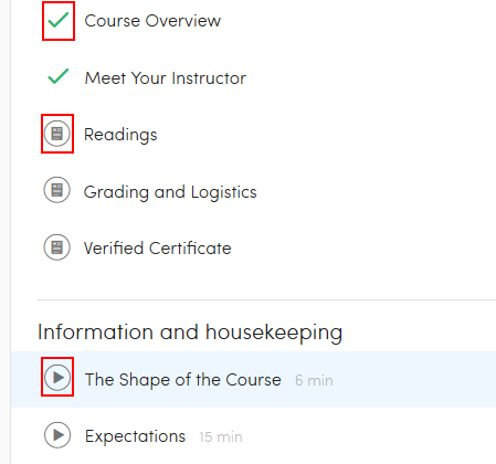 Accessing Coursera course materials