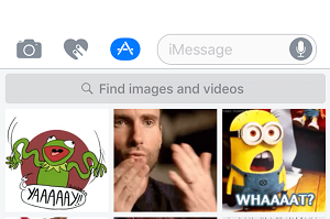 iMessage GIF search